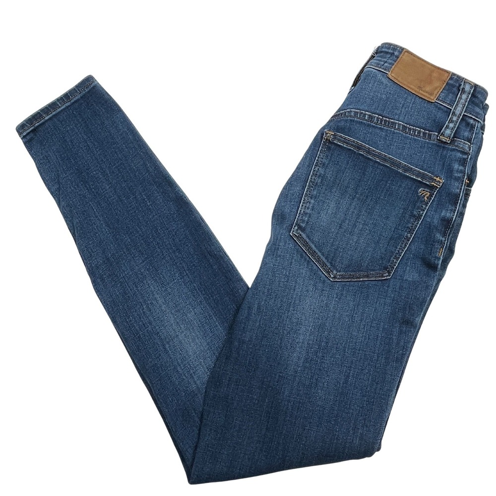 Madewell Curvy High-Rise Skinny Jeans Women 25 Medium 💙 Blue Wash Denim Stretch